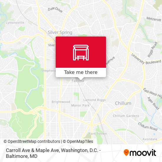 Carroll Ave & Maple Ave map