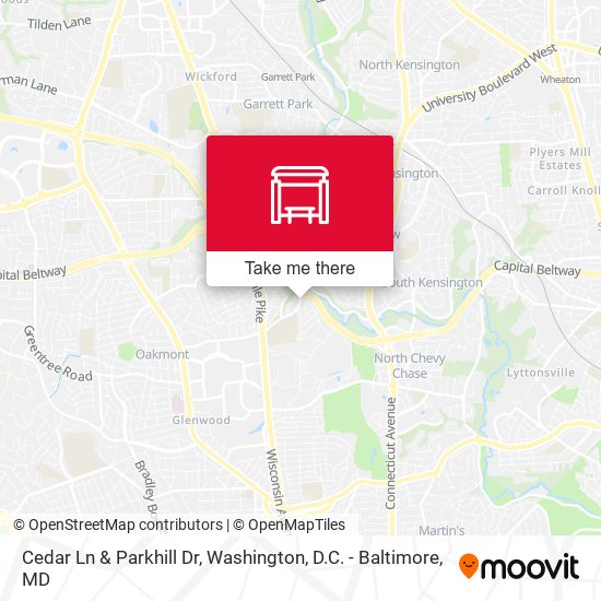 Mapa de Cedar Ln & Parkhill Dr