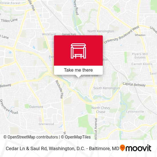 Cedar Ln & Saul Rd map