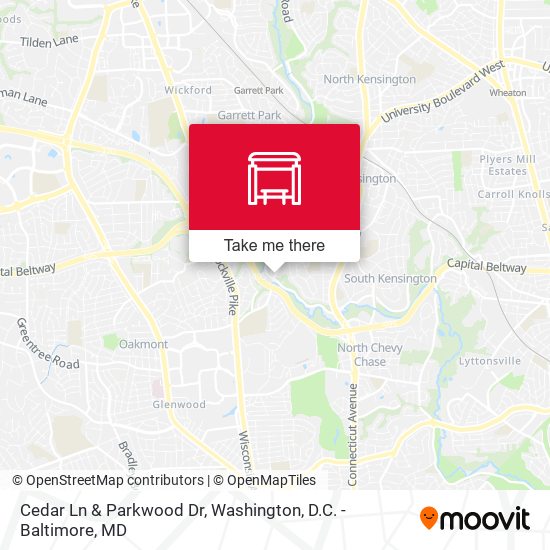 Cedar Ln & Parkwood Dr map
