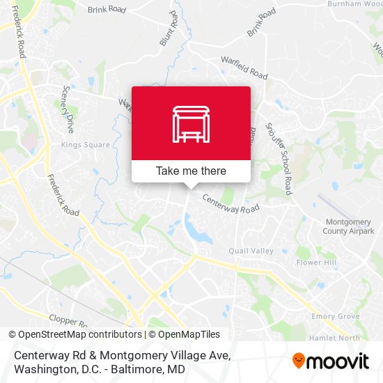Centerway Rd & Montgomery Village Ave map