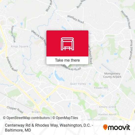 Centerway Rd & Rhodes Way map