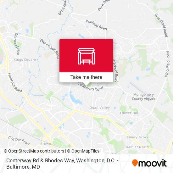 Centerway Rd & Rhodes Way map