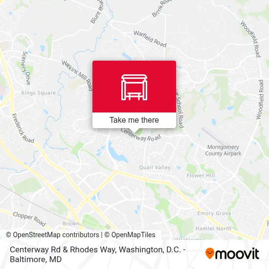 Centerway Rd & Rhodes Way map