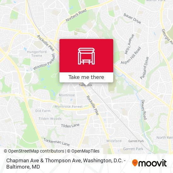 Chapman Ave & Thompson Ave map