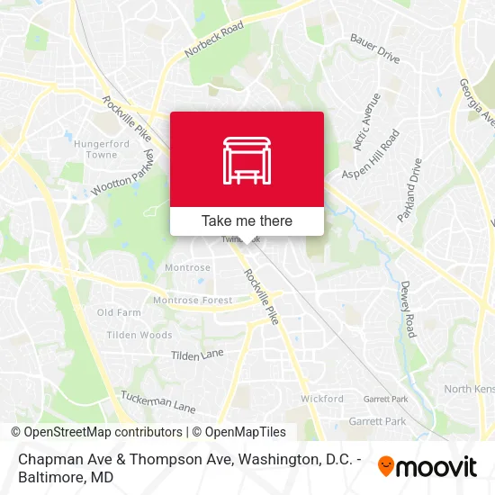 Chapman Ave & Thompson Ave map
