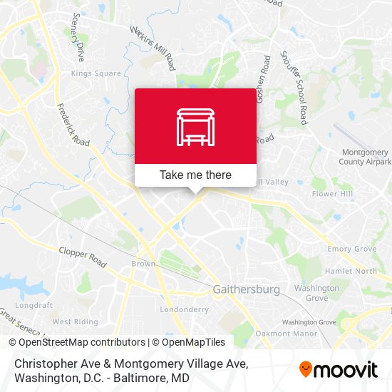 Mapa de Christopher Ave & Montgomery Village Ave