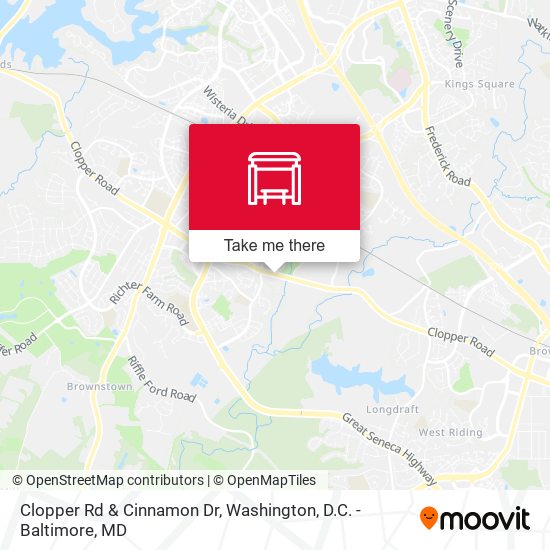 Clopper Rd & Cinnamon Dr map