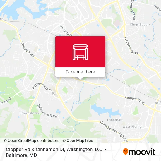 Clopper Rd & Cinnamon Dr map
