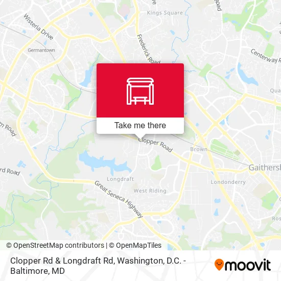 Mapa de Clopper Rd & Longdraft Rd