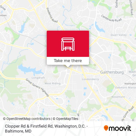 Clopper Rd & Firstfield Rd map