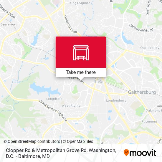 Clopper Rd & Metropolitan Grove Rd map