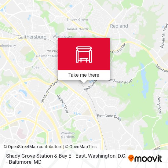 Shady Grove Station & Bay E - East map