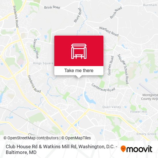 Club House Rd & Watkins Mill Rd map