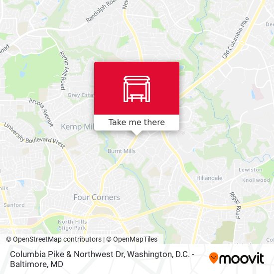 Columbia Pike & Northwest Dr map