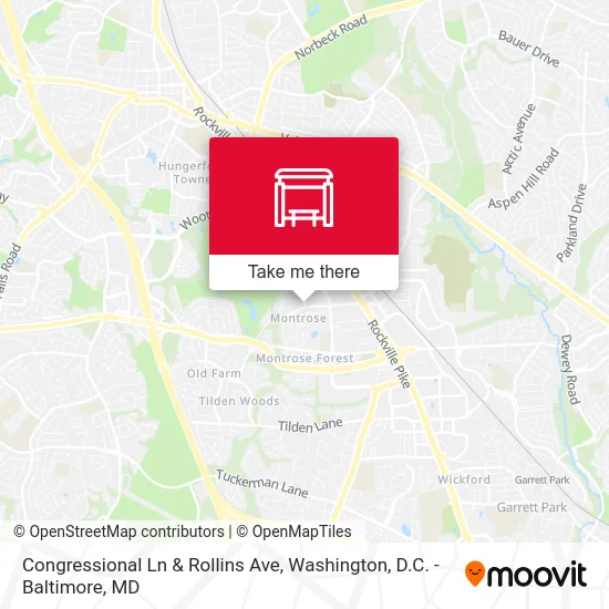 Congressional Ln & Rollins Ave map