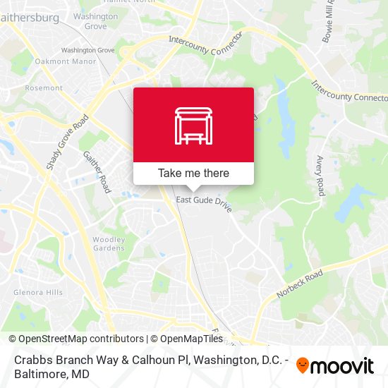 Crabbs Branch Way & Calhoun Pl map