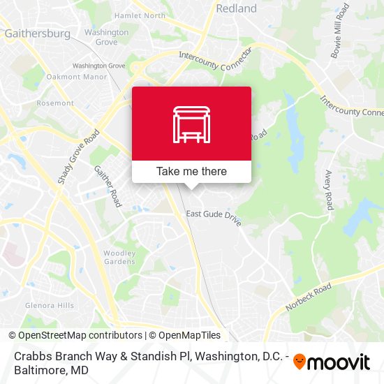 Mapa de Crabbs Branch Way & Standish Pl