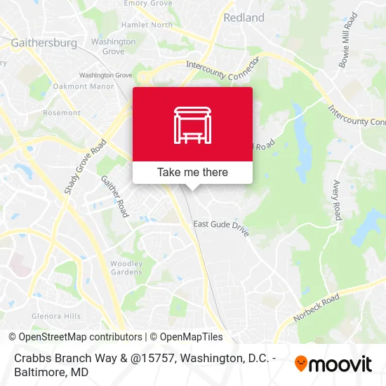 Crabbs Branch Way & @15757 map