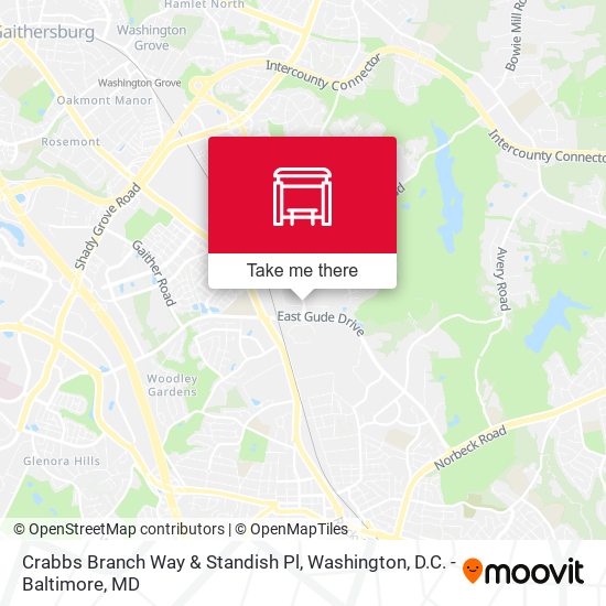 Mapa de Crabbs Branch Way & Standish Pl