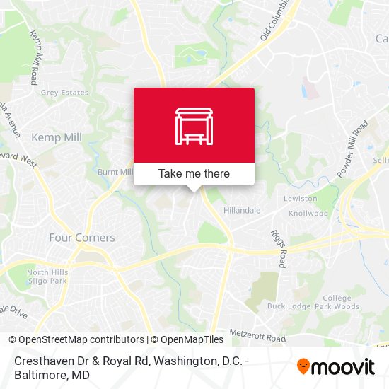 Mapa de Cresthaven Dr & Royal Rd