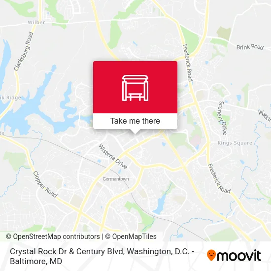 Crystal Rock Dr & Century Blvd map