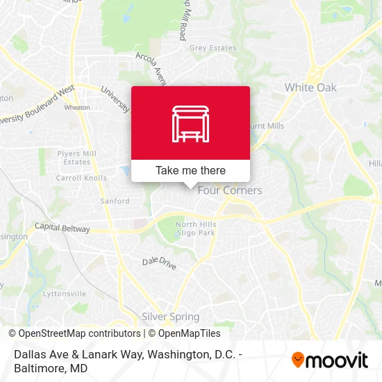 Dallas Ave & Lanark Way map