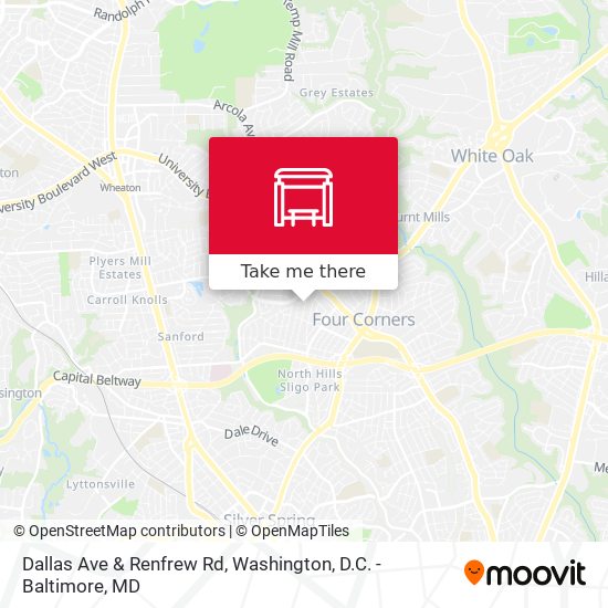 Mapa de Dallas Ave & Renfrew Rd