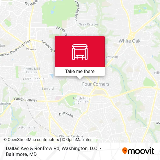 Dallas Ave & Renfrew Rd map