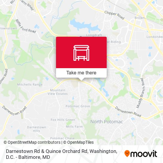 Darnestown Rd & Quince Orchard Rd map