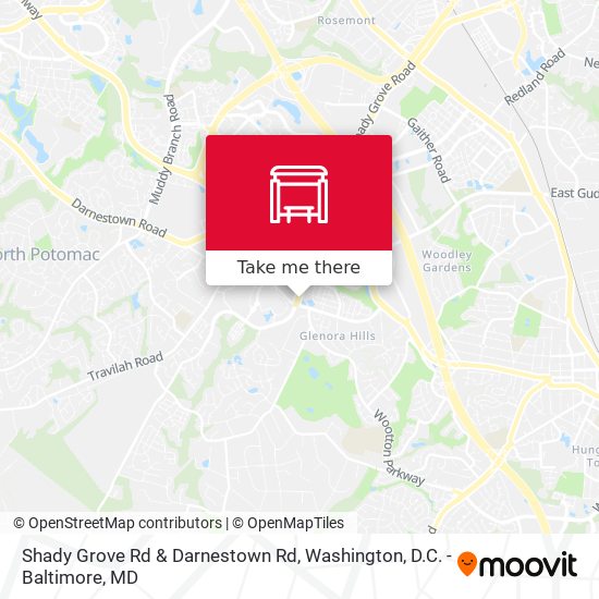 Shady Grove Rd & Darnestown Rd map