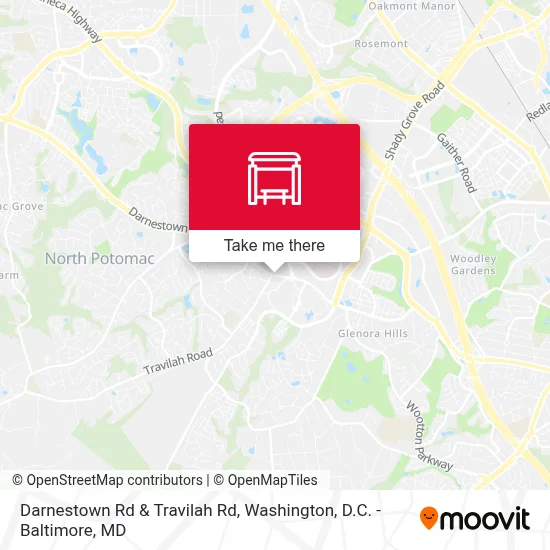 Darnestown Rd & Travilah Rd map