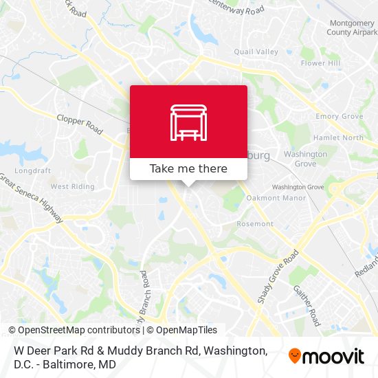 W Deer Park Rd & Muddy Branch Rd map