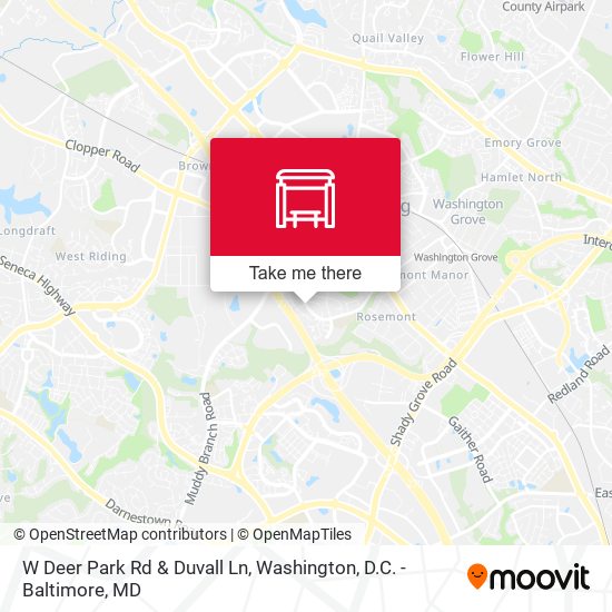 W Deer Park Rd & Duvall Ln map