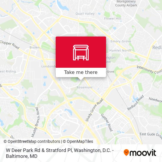 W Deer Park Rd & Stratford Pl map