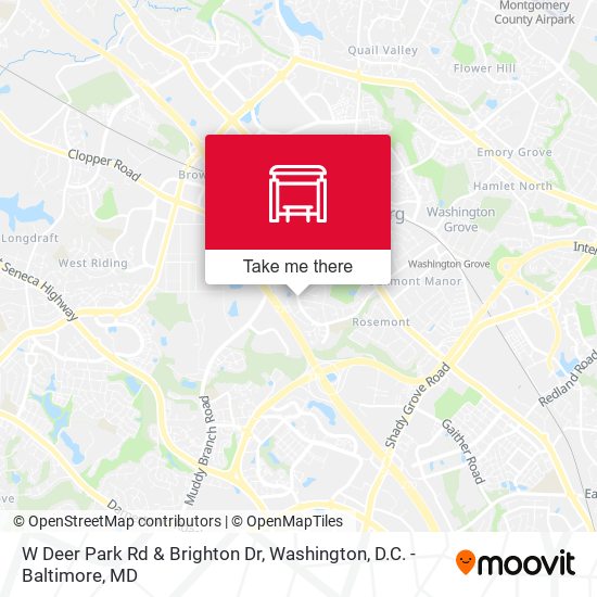 W Deer Park Rd & Brighton Dr map