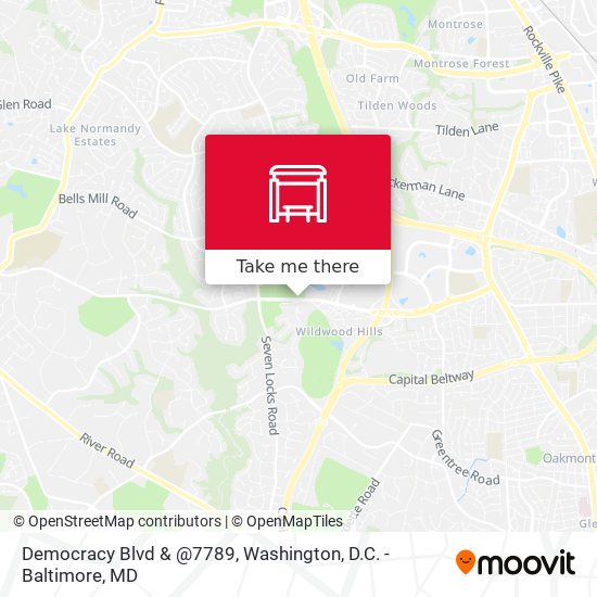Mapa de Democracy Blvd & @7789