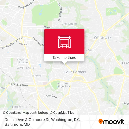 Dennis Ave & Gilmoure Dr map
