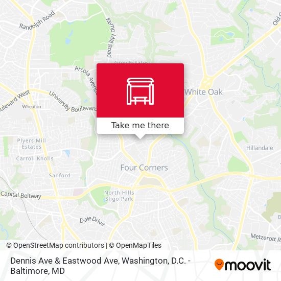 Dennis Ave & Eastwood Ave map