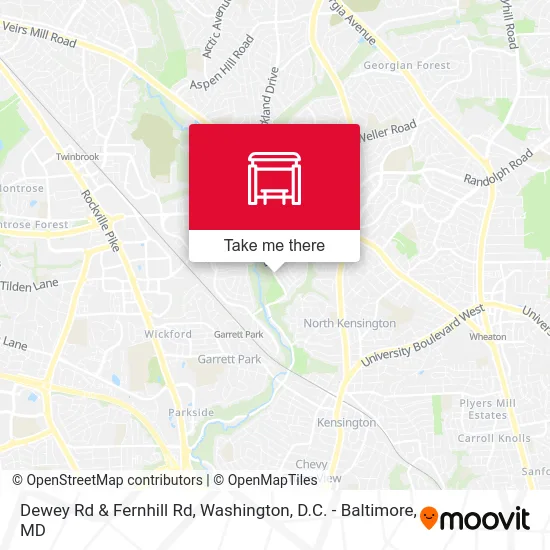 Dewey Rd & Fernhill Rd map