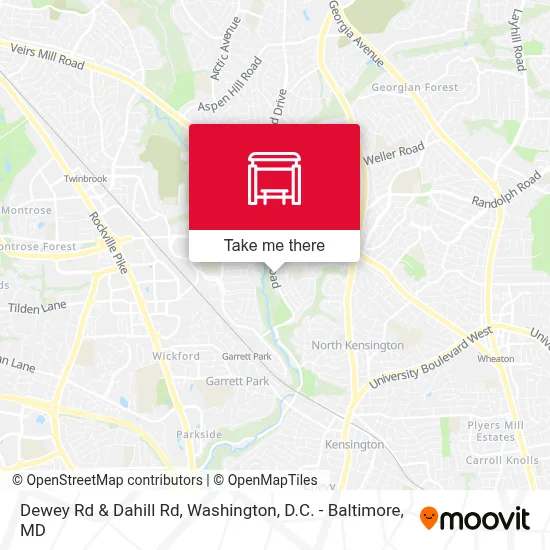 Dewey Rd & Dahill Rd map
