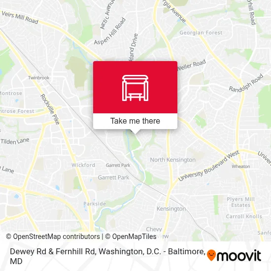 Dewey Rd & Fernhill Rd map