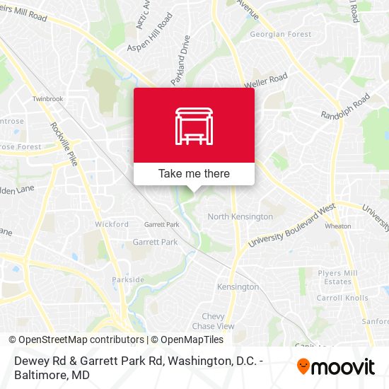 Dewey Rd & Garrett Park Rd map