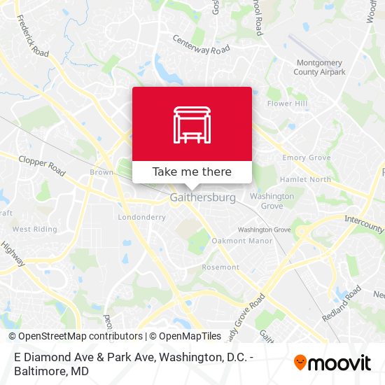 E Diamond Ave & Park Ave map