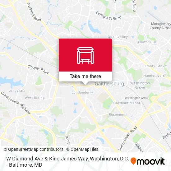 W Diamond Ave & King James Way map