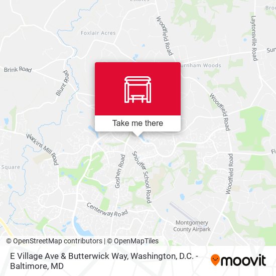 E Village Ave & Butterwick Way map