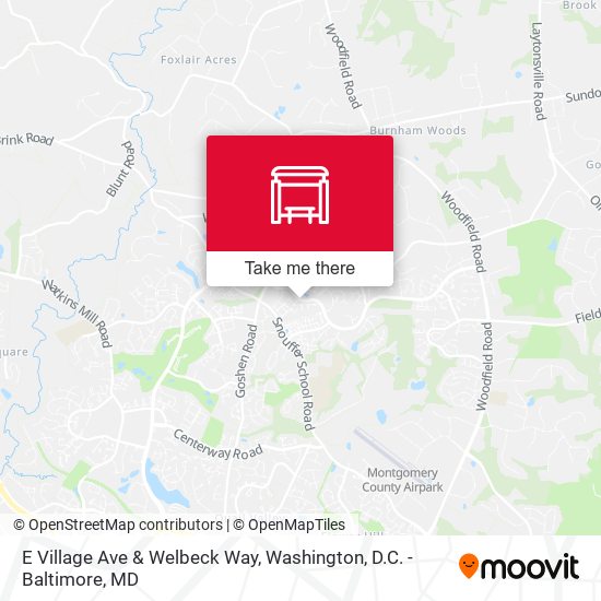 E Village Ave & Welbeck Way map
