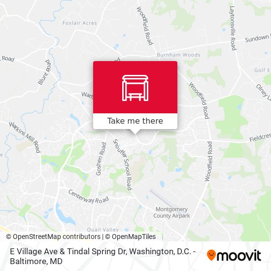E Village Ave & Tindal Spring Dr map