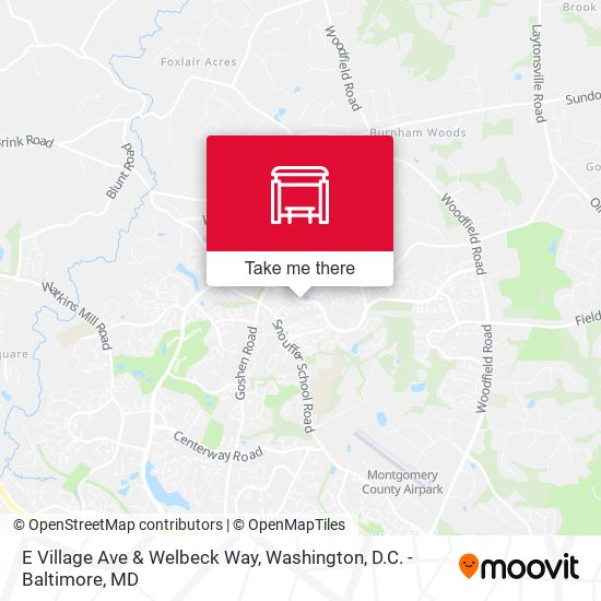E Village Ave & Welbeck Way map