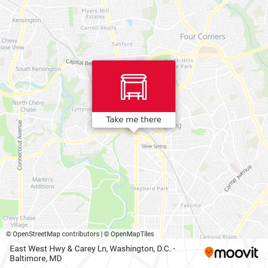 East West Hwy & Carey Ln map